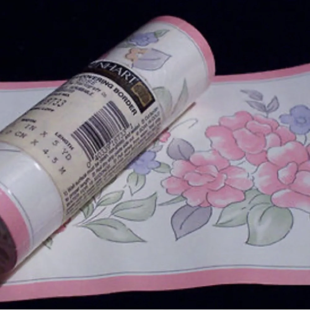 New vintage Pfaltzgraff Tea Rose wallpaper border